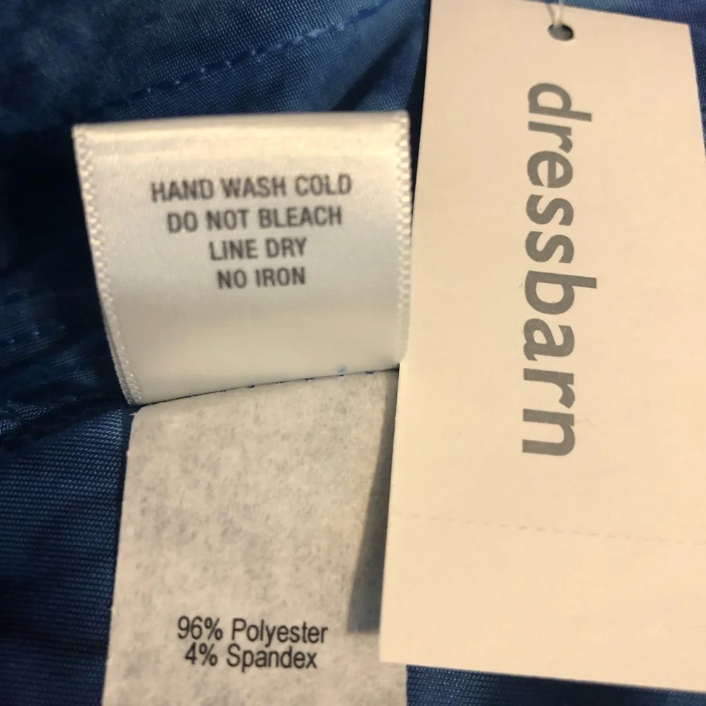 NWT Dressbarn - Dark Blue/Light Blue Sequin Design Scoop Top / Blouse - PL - Picture 7 of 8